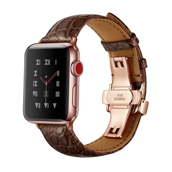Trak za Apple watch band 42mm 38 mm 44 mm 40 mm Italija aligator visoke kakovosti Pravega Usnja apple watch 4 5 3 2 iwatch zapestnica