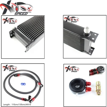 Univerzalni 15 vrstico oljni hladilnik AN10 15 vrstic motorja radiator + Sendvič oljnega filtra Adapter kit XXUOL15-4BK/SL