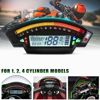Univerzalno motorno kolo, Digitalni LCD Speeeter TFT Motocikel Oeter s 6 Prestavi iz Ozadja , za 1, 2,4 Jeklenke Meter