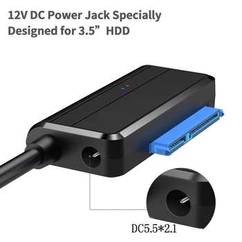 USB 3.0 SATA Trdi, da Pretvornik Pogona SSD Adapter Kabel Konwertera Super Hitrost 22 Pin EU Plug