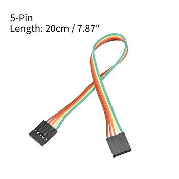 Uxcell Skakalec Žice 5-Pin Ženski Ženski 20 cm Traku Kabli za Breadboard Arduino
