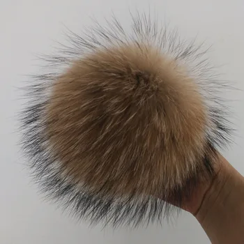 Veleprodajne cene 12-15 cm čevlje in klobuk oblačila accessorie ročno DIY pravi fox lase žogo na debelo pokrivalo accessorie z gumbi