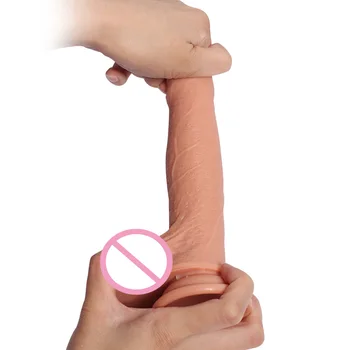 Velikost Simulacije Realističen Dildo Drsna Foreskin G Spot Spodbujanje Mehki Silikonski Penis Mod Velik Velik Kurac Sesalni Seks Igrače