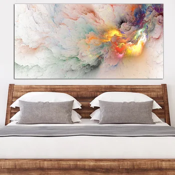 Vintage room decor Light Cloud Print Canvas Wall painting Abstract Poster Wall Art Picture For Living Room painting No Frame