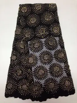 Visoka kakovost afriške til tkanine, čipke črno bele barve francoski čipke tkanine svate iz paypal sprejeta trgovin ALZ-D6291