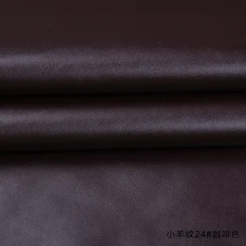 Visoka Kakovost Mikro Ovce vzorec 18# Oranžna PU Usnje, tkanine z malo elastična za DIY pohištvo vrečko materiala(50x69cm)