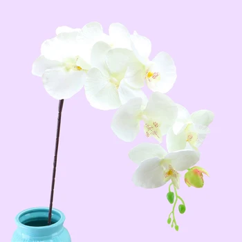 Visoko Kakovostne Umetne Svile Bela Orhideja Cvetje Metulj Vešča Ponaredek Cvet za svate Doma Festival Dekor