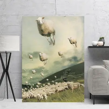 Wall Art Platno Doma Dekoracijo Ovce Ustvarjalno Barvanje Skandinavski Slog HD Tiskanja Sodobne Plakat Cuadros Modularni Slike dnevne Sobe
