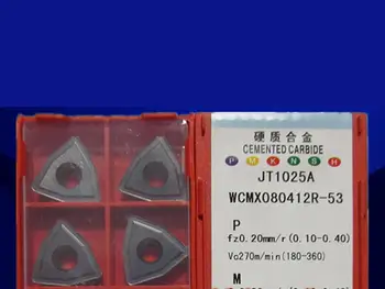 WCMX080412R-53 JT1025A CNC caribde vstavi 10PCS