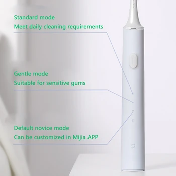XiaoMi Mijia T500C Sonic Električna zobna ščetka Brezžično Polnjenje Nepremočljiva, Avtomatski Ščetka Zob Za Odrasle Z Glave
