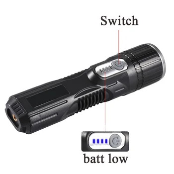 ZHIYU Močna LED Svetilka T6 Zoomable Baklo Moči Banke Taktično Flash Luči Polnilnik USB Lučka za Pohodništvo, Kampiranje na Prostem Luč