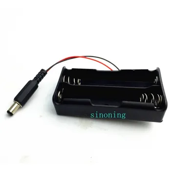 Črna Plastika 2x 18650 Baterijo Škatla za Shranjevanje Primeru 2 Reža Način DIY Baterije vpenjalno Držalo Posode DC vtič 7.4 V