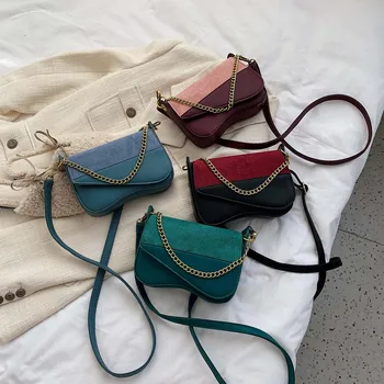 Ženske barva usnje Messenger bag 2019 potovalni torbici preprost ramenski kvadratek vrečko modne dame vrečko sedlo
