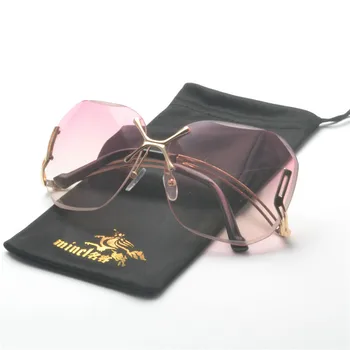 Ženski Pisane Kvadratnih sončna Očala Ženske blagovne Znamke Oblikovalec Prevelik Retro sončna Očala za Ženske Candy barve Sunglass brez okvirjev NX