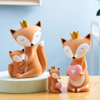 Živali Smešno Smolo Okraski Fox, Model Dom Dekoracija Dodatna Oprema Moderne Spalnice Vrtu Okrasni Dodatki Otrok Darilo