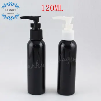 120ML Črno Plastično Stekleničko Z Bayonet Črpalka , 120CC Tuš Gel / Šampon Embalaža za Steklenice , Prazne Kozmetični Posodo