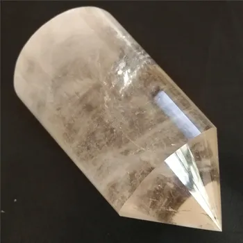 128sides 140mm Nove vrhunske kakovosti AAAAA+ zdravljenja kvarčni kristali kamni in minerali, vklesan čakro jasno, kremen dvojne točke palico