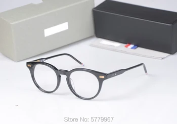 2020 Thom blagovne Znamke Retro krog Acetat Optičnih Očal Okvir Moški Ženske Spektakel Okvir Oculos de Grau Recept Očala