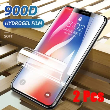 2Pcs Hydrogel Film Za iPhone 12 7 8 Plus SE 2 2020 Zaščitnik Zaslon Za iPhone X XR XS 12 11 Pro Max Zaščitni Film Ni Stekla