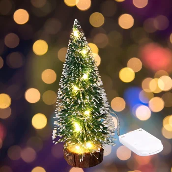 30 cm Mini Božično Drevo Doma Dekoracijo LED Luči Majhno Božično Drevo Mini Drevo Božič Drevo Doma Okraski Okraski