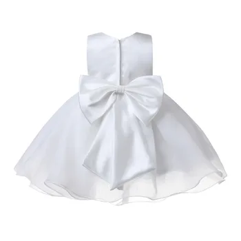 Baby Dekle Krst Obleke Beaded Bel Til Malčka Dekle Krst Obleke za Malčke Stranka Poročno Obleko za Dekle 1 Rojstni dan
