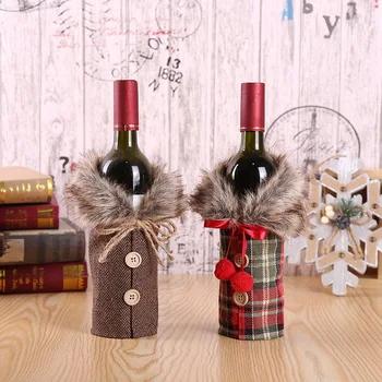 Brezplačna dostava 2020 novo lepo Santa Claus snežaka elk Božično drevo Božič dom darilo bistvene Božič steklenica za vino set