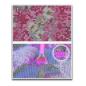 Diamond Vezenje DIY Diamond Slikarstvo Navzkrižno Šiv Kompleti dveh otrok Kvadratnih Diamond Mozaik Mozaik Needlework XY1
