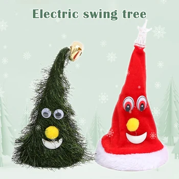 Električni Swing Hat Santa Božič LED Luči Swing Party Klobuk Drevo Inovativnih Dekoracijo XH8Z