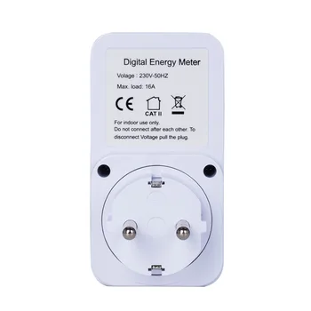 EU NAS Vtič (Plug-in v Digitalni Wattmeter LCD Zaslon Vklop Monitorja Metrov Električni Test Energijo Merilnik