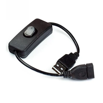Kabel USB 28 cm Z ON/OFF Kabel za Polnjenje Stikalo za Preklop Nadzor Moči LED Žarnica Power Line, ki je Na Zalogi Dropshipping