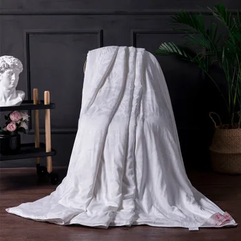Luksuzni Modal svileno odejo odejo 200*230 cm odeja Listi darilo bedspread rjuhe kritje poletje zima velike ročno postelja kritje
