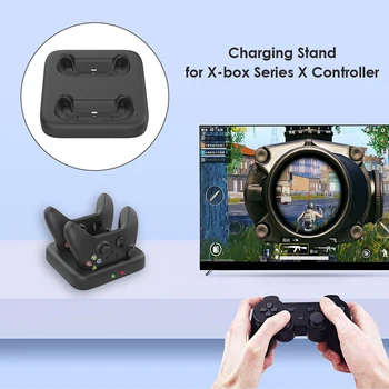 Majhna Polnilnik Lahka Igra, Igranje Krmilnik za Dual USB C Stojalo za Polnjenje Dock Postajo Elementi za Xbox Serije X