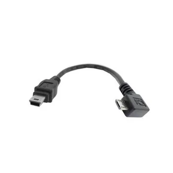 Micro USB na Mini USB kablom 90 stopinj micro usb V8 moški-V3 mini b moški podatkovni in napajalni kabel za mobilni telefon, fotoaparat