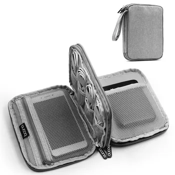 Moški Wristlet Torbici Torbici Organizator Podatkovni Kabel USB, Slušalke Žične Moči Banke Potovalna Torba Kit Primeru Digitalni Pripomoček Naprav