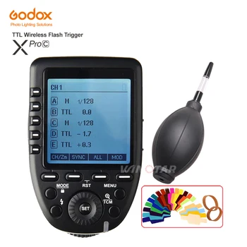 Na Zalogi! Godox XPro-C Flash Sprožiti Oddajnik z E-TTL II 2.4 G Brezžični Sistem X HSS LCD Zaslon za Canon DSLR Fotoaparat