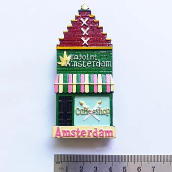 Nizozemska Potovanja Amsterdam Posebne Ustvarjalne Smolo, Hladilnik, Magnetne Nalepke, Turistični Spominek Darilo DIY Kuhinja Dekor