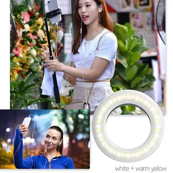 Novi Mini Pametni Selfie Fill Light Objektiv Svetlobno Posnetek Samosprožilec Bliskavica Led Lučka Za Kamero Telefona, Fotografije Svetlobna Posnetek