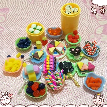 Posodobljeno Re-vo Srčkan Hrane Miniaturni Lutke Obrok, Pijačo Megahouse Doll House Decoration Otroci Igra Igrače Za Barbies BJD