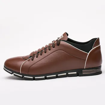 Priložnostne čevlji za moške blagovne znamke 2020 udobno modni moški usnjeni čevlji
