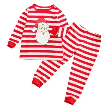 PUDCOCO Družina se Ujemanje Božičnih Pižamo Nastavite Otroke Božič Santa Claus Sleepwear More Obleke, 2-8Y