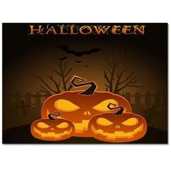 Pumpkin Halloween Področju RugNon-Slip Talna Obloga Spalnica, Dnevna Soba Preprogo za Otroke, Otroci, Odrasli, Mehko Pravokotne Preprogo za v Zaprtih prostorih