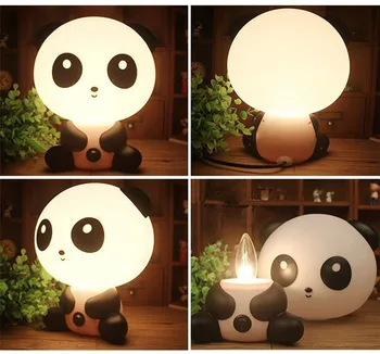 Risanka Panda Pes Nosi Noč Svetlobe Baby Otroci Spanje Spalnica Lučka Za Otroke Postelji v Dnevni Sobi Božična darila EU/ZDA Plug