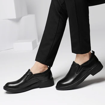 Ročno Pravega Usnja Moške Obleko Čevlje Formalno Urad Čevlji Za Moške, Visoke Kakovosti Poslovnih Oxford Moški Poročni Čevlji