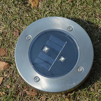 Solar Powered Luči 2 LED Zakopana v Tla, Podzemne Luči za Zunanjo Ograjo Svetilke Vrt, Dvorišče Pot Tla Lahka Kritina Krajine