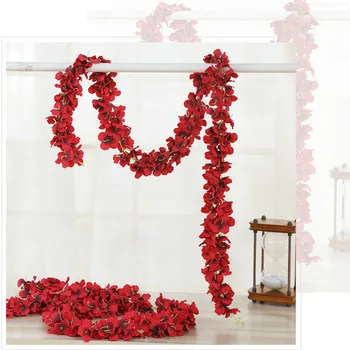 Umetne Rože Wisteria Hydrangea niz Cvet Rože steno Poroka Dekoracija Za Steno v ozadju poroko