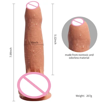 Velikost Simulacije Realističen Dildo Drsna Foreskin G Spot Spodbujanje Mehki Silikonski Penis Mod Velik Velik Kurac Sesalni Seks Igrače