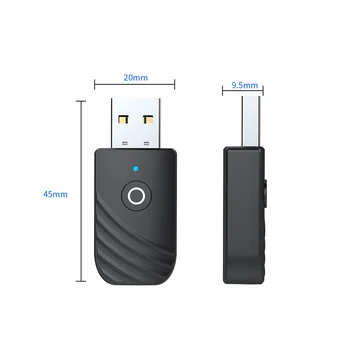 Visoka Kakovost USB Bluetooth 5.0 Adapter 3.5 mm AUX Bluetooth Audio Sprejemnik Oddajnik Brezžični Dongle Adapterja Za Avto, TV Zvočnik