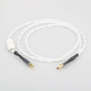 Visoka Kakovost Čistega srebra dekoder hifi vročina USB (A - B) linijo DAC podatkovni kabel 1M usb audio video kabel