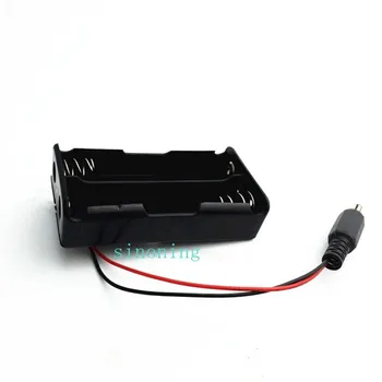 Črna Plastika 2x 18650 Baterijo Škatla za Shranjevanje Primeru 2 Reža Način DIY Baterije vpenjalno Držalo Posode DC vtič 7.4 V