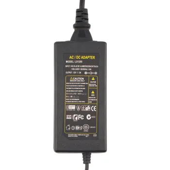 12V 5A 5,5 mm 2,5 mm 2.1 mm AC DC Plug-in Power Adapter Črno Cevjo Priključek Za LED Trak Brezžični Usmerjevalnik